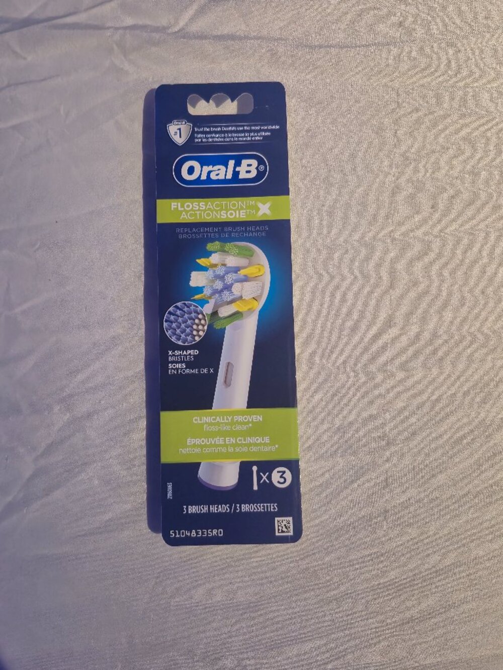 3 Count Oral B Floss Action Replacement Toothbrush Head